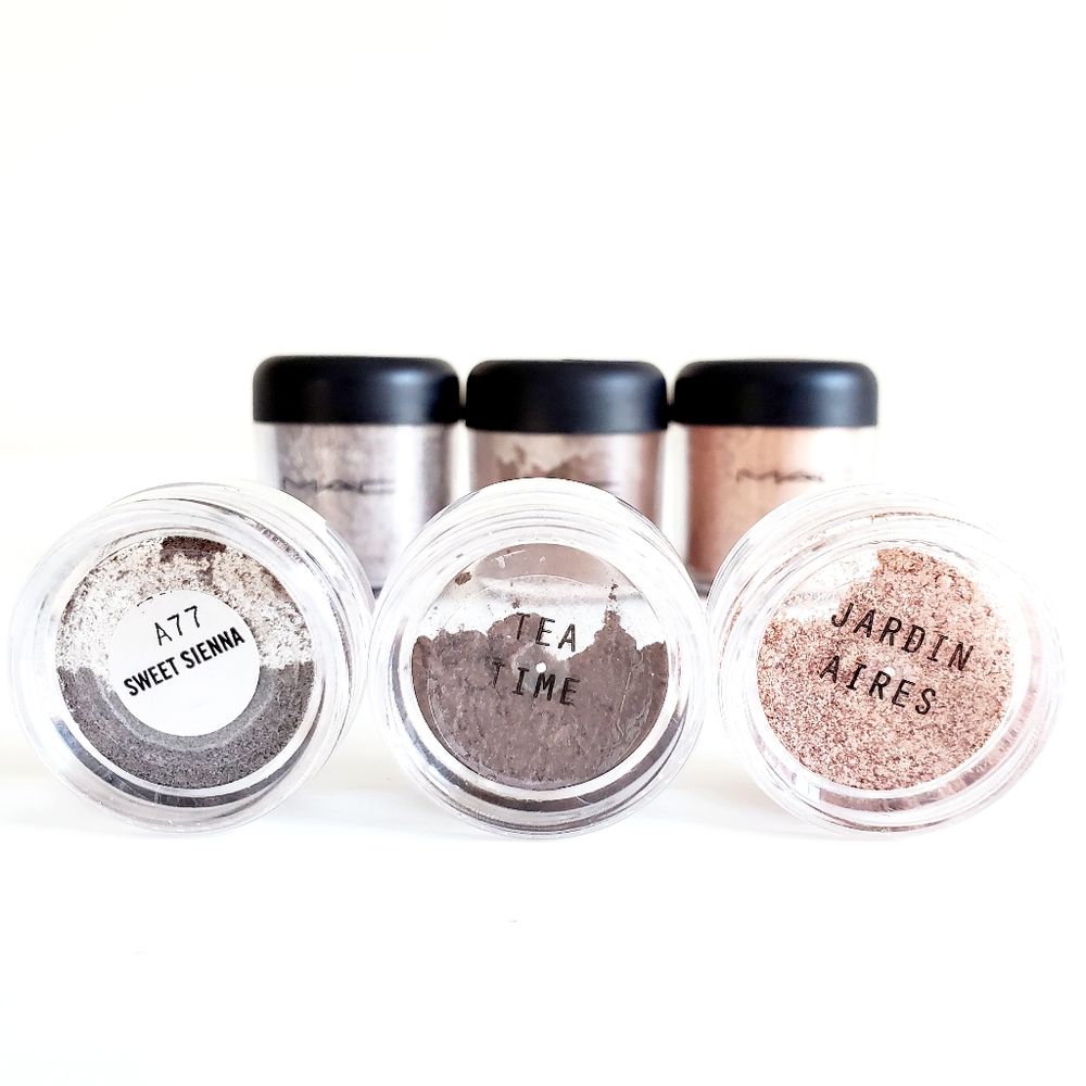 MAC Pigments Samples Set Sweet Sienna Tea Jardin